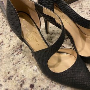 Jessica Simpson black heels. Used a couple of times.